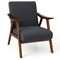 Upholstered Rocking Chair W/ Pillow Rocking Armchair W/ Rubber Wood Frame Grey